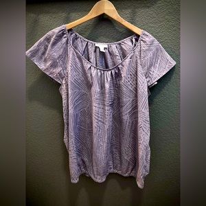 CALVIN KLEIN Lavender too, flutter-sleeve, elastic hem